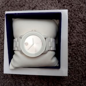 Womans white movado watch